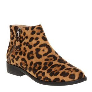 Time and Tru Two Zip Bootie Leopard Animal Print
